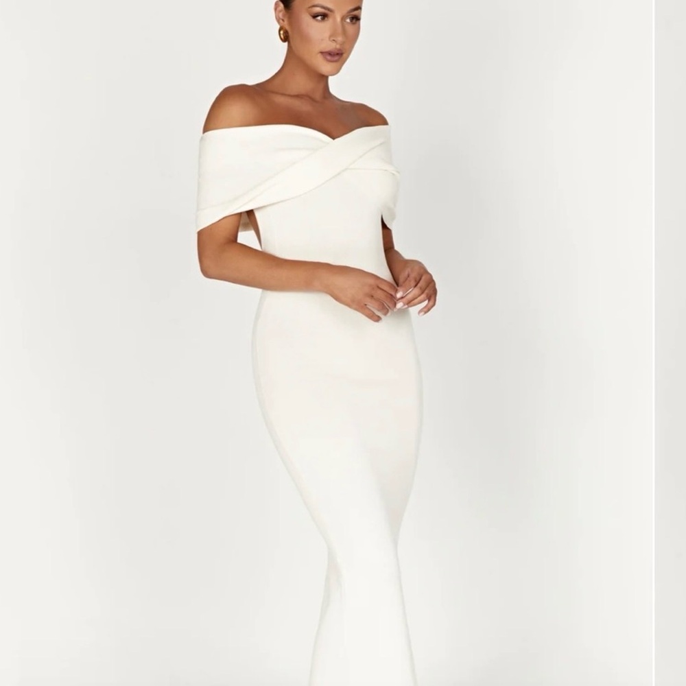 MESHKI Off-Shoulder IVORY Dress